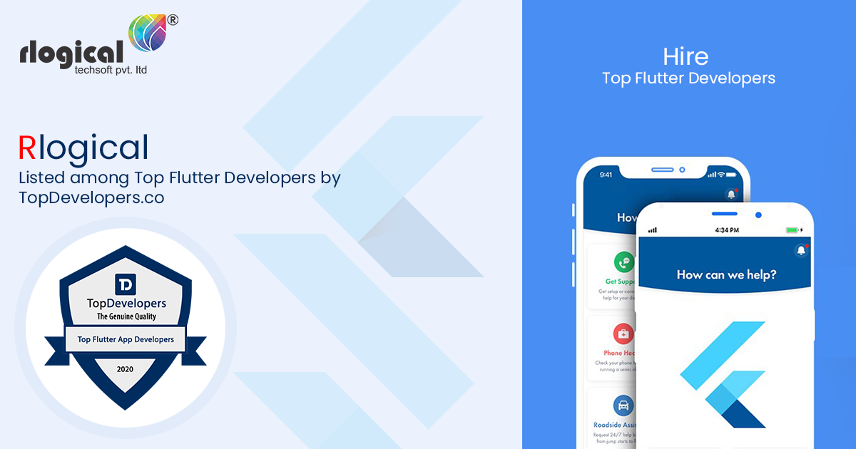 Rlogical listed among Top Flutter Developers by TopDevelopers.co
